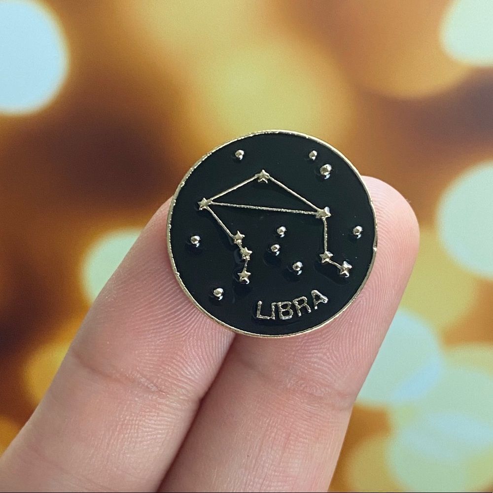 Libra Zodiac Enamel Pin/ Brooch Lapel